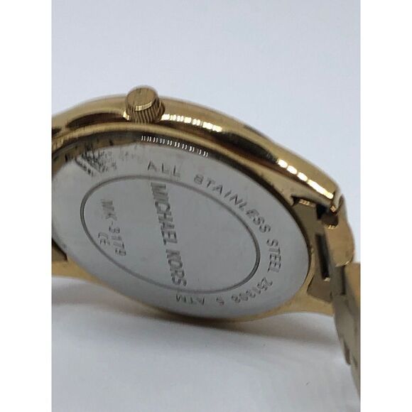 Michael Kors MK3179 Women's Stainless Steel Analog Gold Dial Quartz Watch QB333 - Picture 6 of 9
